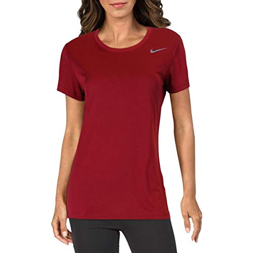 Nike Women's Dri-Fit Legend Short Sleeve T-Shirt (Small, Crimson)
