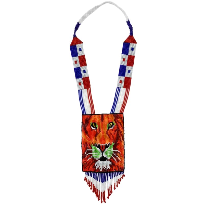 Collier Gerdan ukrainien perles de rocaille traditionnel