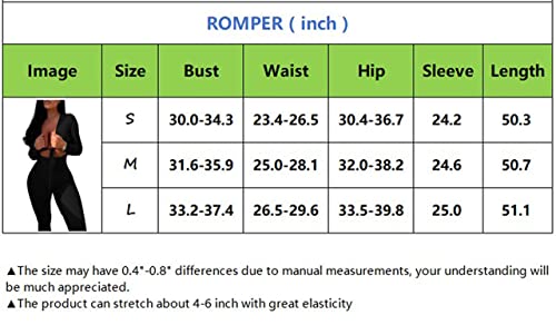 Hilinker Women's Sexy V Neck Long Sleeve Cut Out Jumpsuit Bodycon Long Pants Rompers Black Small #TOP6