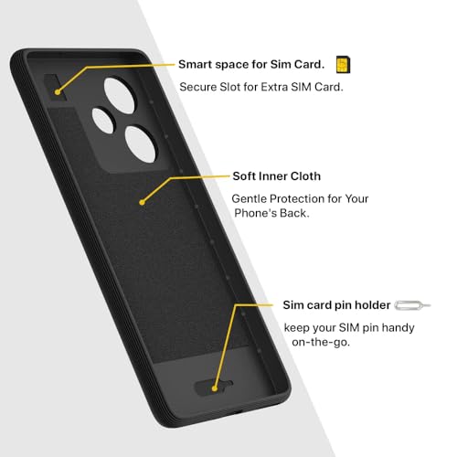 Image of Shockproof Case for Realme GT 7 5G / GT 7T 5G | Full Camera Protection | TPU Flexible Back Cover for Realme GT 7 5G / GT 7T 5G (Matte Black)