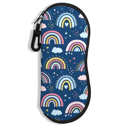 Image of Sunglasses Soft Case, Ultra Light Portable Neoprene Zipper Glasses Case for Men Women