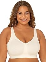 Fruit of the Loom Women's Wireless Cotton Bra, Pristine, 38DDD