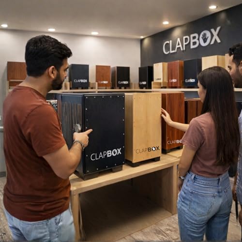 image for Clapbox Cajon Drum Birch Wood (Full Size) - NOT MADE IN CHINA - 3-in-1