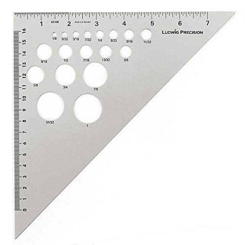 Ludwig Precision 45-90-Degree Aluminum Drafting Triangle 8-INCH