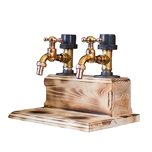 Whisky Flaschenhalter Bar, Barbutler Flaschenhalter und Dosierer, 2-Fach, Getränkespender Cocktailbar Schnapsspender Getränkeportionierer für Whisky, Wein, Rum (B) Cover