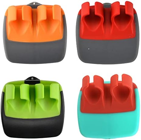 4Pcs Palm Fruit Peeler - Silicone Finger Grips Peeler for Vegetables Finger Potato Peeler Hand Rubber Finger Grips Peeling Tools for Carrot Cucumber Pumpkin 2.5 * 2.5Inch (Assorted Colors)