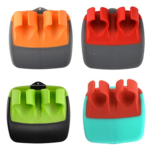 4Pcs Palm Fruit Peeler - Silicone Finger Grips Peeler For Vegetables Finger Potato Peeler Hand Rubber Finger Grips Peeling Tools For Carrot Cucumber Pumpkin 2.5 * 2.5Inch (Assorted Colors) #TOP2