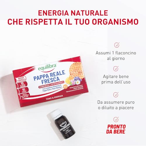 Equilibra Pappa Reale Fresca, 3 Confezioni da 10 Flaconcini, con Vitamina B - Immagine 3