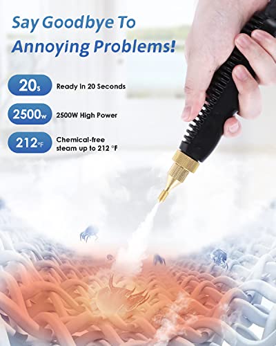 Hapyvergo Handheld Steam Cleaner High Pressure Steamer For Cleaning For Grout Tile Hand Held Portable Steamer Cleaner For Car Auto Small Mini Power Cleaning Steamer High Heat For Home Shower All Surfaces #TOP1