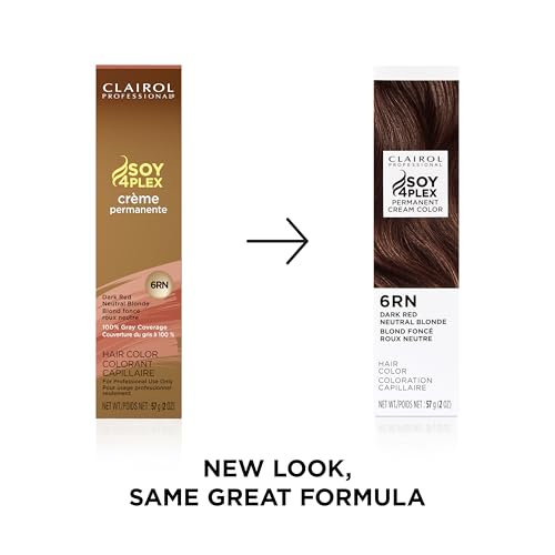 Image of Clairol Professional Permanent Cream Hair Color | 100% Gray Coverage | Blonde, Brown, Black, & Red-Violet Shades | Deep Conditioning & Fade Resistant Results