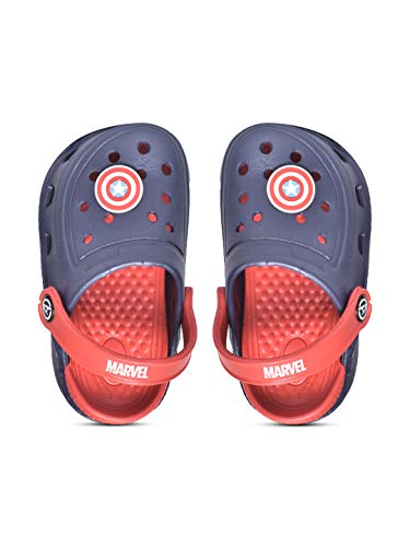 Image of Marvel Avengers by Toothless Kids Boys Navy /Red Clogs