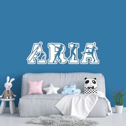 Vinilo decorativo personalizado para pared softball miniatura 5