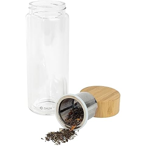 DAUH 350ml Double Walled Glass Water Bottle Cover