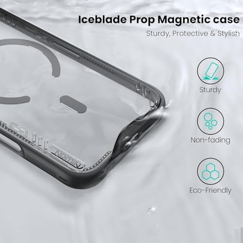 Image of PRITO Nilkin Magnetic Case for iPhone 17 Pro Max, Shockproof Protection with MagSafe, Never Yellowing and Biodegradable Material, with Stand & Transparent Camera Lens Cover (Brown, iPhone 17Pro Max)