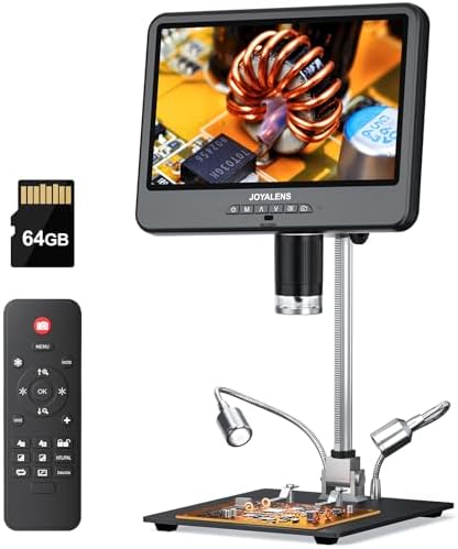 4K 30FPS HDMI Digital Microscope for Adults with 10.1" Screen, JL...