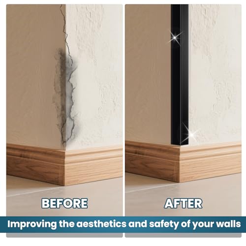 Image of 8Pcs 57 inch Black Metal Corner Protector, L-Molding Corner Guards for Walls, Cabinets, Baseboards, Furniture Decorative Trim, Size 57 inch x 1 inch (Pack of 8)
