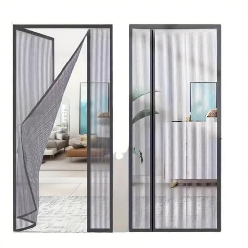 Trailabo Cortina Magnética para Porta Contra Mosquitos, 210 x 90 CM, Fixação Magnética Forte Automática, Instalação Simples
