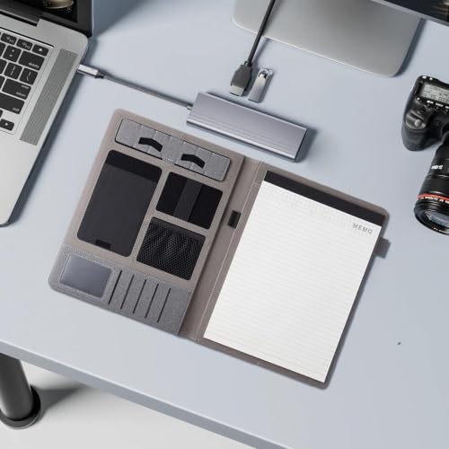 Carpeta de documentos con soporte para tableta y móvil integrado 2