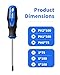 ROTATION 6PCS Magnetic Tip Screwdriver Set, 3 Phillips and 3 Flat, Professional Cushion Grip | 6-Piece Hand Tools Set