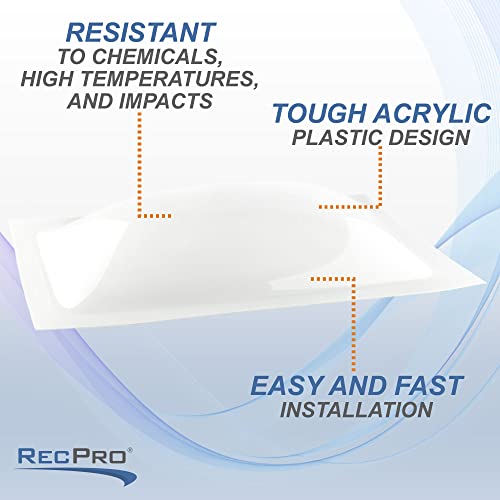 Recpro Rv Skylight Outer Dome | 14" X 22" Universal Outer Skylight | Bubble Style (Clear) #TOP5