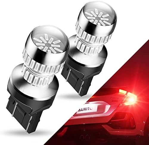 AUXITO LED Brake Lights Tail Lights Bulb 7440 7443 LED Bulb Red, Super Bright T20 W21W 7441 7444 LED Lights with Projector for Stop Tail Brake Turn Signal Lights, Pack of 2