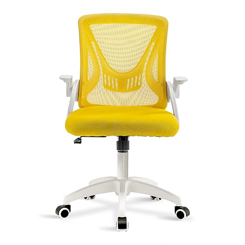 Ergonomic Office Chair, Desk Chairs For Home Office, Computer Chairs With 90° Flip-up Armrest Lumbar Support, 360° Swivel Gaming Chair, Executive Office Chair Padded Seat Cushion For Home Office