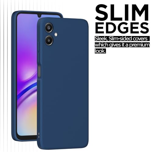 Image of Outlouders Back Cover for Samsung Galaxy A06 | Camera Protection | Durable Soft Matte Silicone Bumper Case (Blue)