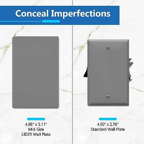 Placa de pared en blanco resistente a impactos para proteger cables sueltos 3