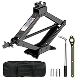 👍【Spare auto wagenheber】Portable Scissor Jack 2t Geeignet für die meisten Fahrzeuge: Sedan, Coupe, SUV, MPV, Hatchback, Crossover, Wagon and More.a good tire change kit for your vehicle.