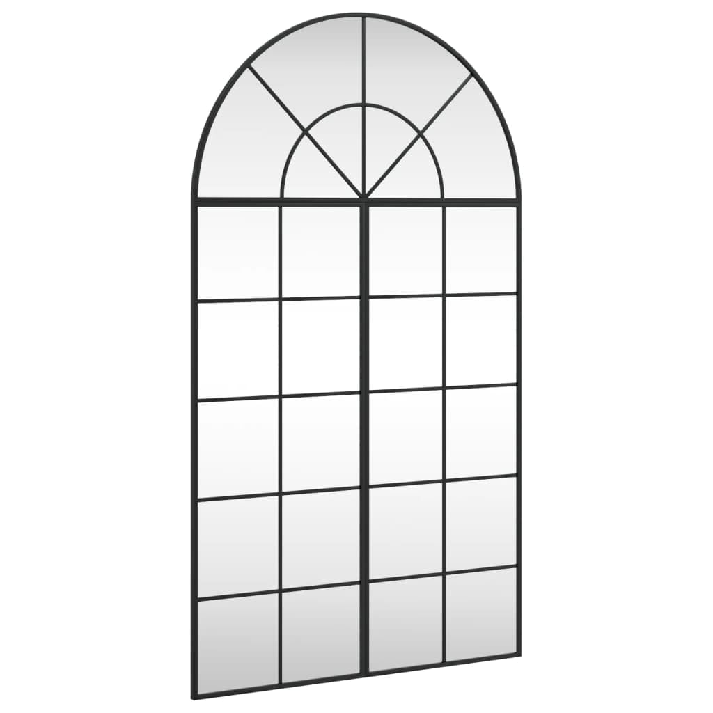 KGHFDVB Black Arch Wall Mirror 80x140 cm, Iron Frame Powder-Coated Glass for Clear Reflection, Minimalist Design for Bedroom Living Room Bathroom