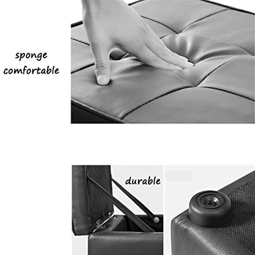 Banc à chaussures en cuir synthétique blanc moderne Slish pour l'entrée - 4