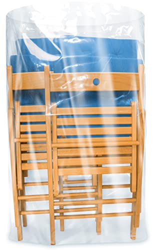 1 x XX Grand Sac de Rangement en Plastique Transparent Très Résistant - 83 cm x 111 cm, 114 μm - Imperméable, Propre, Solide et Durable (Lot de 1)