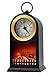 Produktbild LED Flammen Effekt Kamin mit Uhr - 25 cm - Deko Elektrokamin mit Timer - Künstliches Feuer mit USB Anschluss und Batterie betrieben