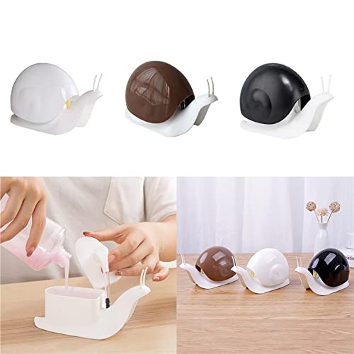 Distributeur savon escargot marron anti-gaspillage pour douche et lavabo - 6