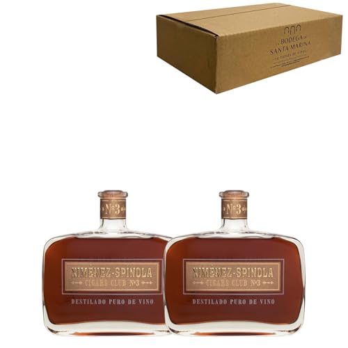 Brandy Ximénez - Spínola Cigars Club Nº3 - sabor elegante y sofisticado para momentos especiales Pack 2-70cl