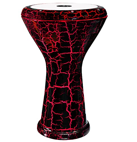 VD Vatan Darbouka solo professionnelle orientale avec effet laque craquelée 3040-S-K Rouge/Noir Cover