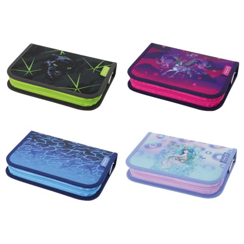 Herlitz® Schulmäppchen Zerlegt ohne Zubehör | Organizer für Zubehör, Schulutensilien | Kinder | Jugendlich | Reißverschluss | 4 Motive | Verschiedene Designs zur Auswahl, Multicoloured, Zerlegt ohne