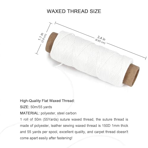 Kit de Agujas y Hilos para Coser Cuero 165 Yardas miniatura 3