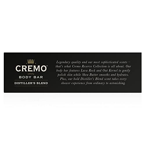 Cremo Exfoliating Body Bars Distiller's Blend (Reserve Collection) - A Combination Of Lava Rock And Oat Kernel Gently Polishes While Shea Butter Leaves Your Skin Feeling Smooth & Healthy (Pack Of 3) #TOP3