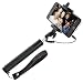 Selfie Stick by Schronic™ With Premium Leather Strap, Ultra Compact 3-in-1 Built In Shutter, Battery Free Extendable Monopod for iPhone 6 / iPhone 6 Plus iPhone 5s 5c 4s 4, Samsung Galaxy S6/S6 Edge/S5/S4/ Note 5/4/3, LG G4 G3