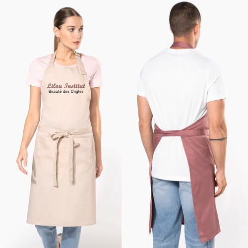 Tablier esthéticienne personnalisé en polyester coton de qualité supérieure