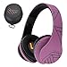 PowerLocus Bluetooth Cuffie Auricolari Pieghevoli, Over Ear Bluetooth Headphones Stereo Senza Fili Cuffie o Collegate Headset con Microfono, Micro SD/TF, FM per iPhone/Samsung/iPad/PC (Nero/Viola)
