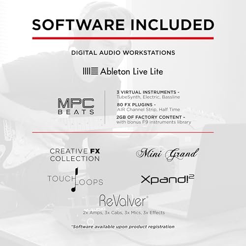 M-Audio AIR 192|4 | 2-In 2-Out USB Audio Interface with Recording Software from ProTools & Ableton Live, Plus Studio-Grade FX & Virtual Instruments