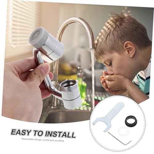 Evite salpicaduras con el extensor de grifo brazo robótico Mikikit de cobre para cocina 7