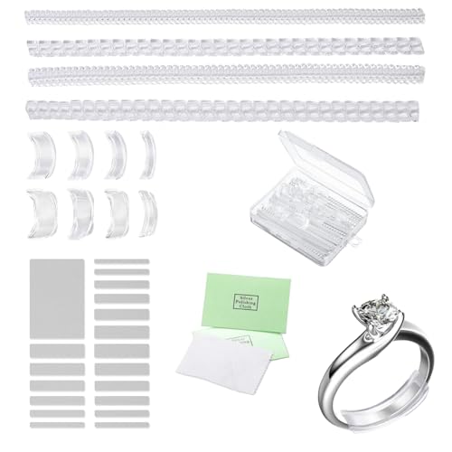 20 Stück Ringverkleinerung Unsichtbar Set – Transparente Ringverkleinerer aus weichem Silikon für alle Ringgrößen – Ringgröße anpassen ohne Werkzeug für Alltag und besondere Anlässe