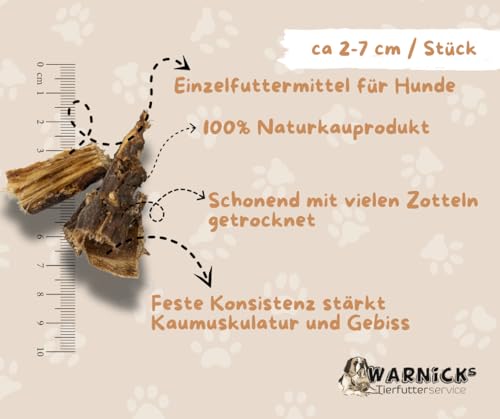 Rinderpansen in 4-10cm getrockneter Pansen Kausnack Hundefutter Hund Snack Hundesnack (2KG)