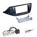 Produktbild Einbauset: Autoradio Doppel 2-DIN Radioblende Radio Blende Halterung matt schwarz + ISO Radioanschlusskabel Radio Adapter für Kia CEE´d (JD) ab06/2012 CEE´d_sw (JD) ab09/2012 pro_CEE´d (JD) ab03/2013
