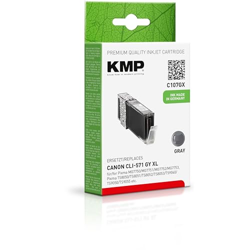 KMP C107GX gris remplace Canon CLI-571 XL GY pour éviter les lignes de dégradé