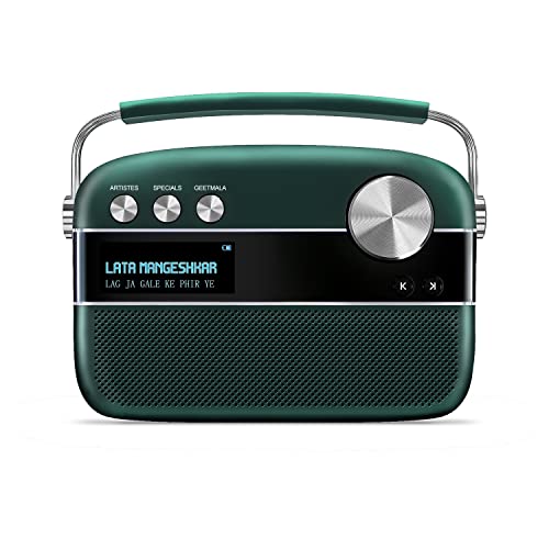 Image of Saregama Carvaan Premium Hindi - Portable Music Player with 5000 Preloaded Songs, FM /BT /AUX (Emerald Green)