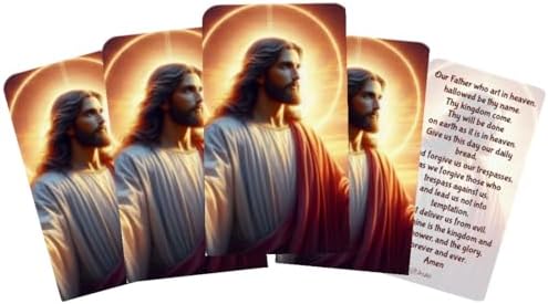 Our Father Holy Card Pack Classic Lords Prayer Christian Bundle Set of 10 image 2